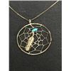 Image 2 : Sterling Silver Necklace with a Dreamcatcher Pendant. Very Nicely Made