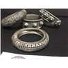 Image 2 : Lot of 4 Different Pewter Napkin Rings. Nicely Made with Different Designs.