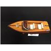 Image 2 : Very Nice Vintage Wooden Boat Model 10" L x 4" w. Very Nice Detail