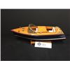 Image 1 : Very Nice Vintage Wooden Boat Model 10" L x 4" w. Very Nice Detail