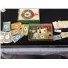 Image 1 : Lot of Vintage Monopoly Money, Game Cards. Real Estate Papers  The Houses and Wooden Pegs for Playin