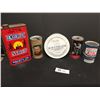Image 1 : A Vintage Tin Lot. Ice Cream, Harld Snepsts, Uncle Ben;s Malt Liqour Tin, Pacific Air and A Lumberja