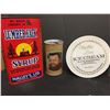 Image 3 : A Vintage Tin Lot. Ice Cream, Harld Snepsts, Uncle Ben;s Malt Liqour Tin, Pacific Air and A Lumberja