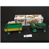 Image 1 : A Tin Tractor and Trailer In the Box.. Comes from the Czech Republic. Has all The Gears and Reverse 