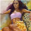 Image 2 : Lena Sotskova, "Key West Girl" Original Painting, Oil on Canvas. Hand Signed and with COA.