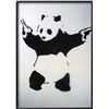 Image 1 : Banksy "Pandamonium" Custom Framed Offset Lithograph