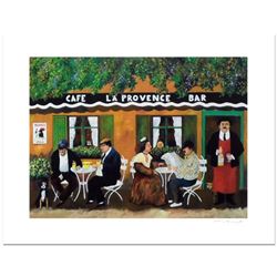 Guy Buffet, "Cafe La Provence" Limited Edition Serigraph; Numbered and Hand Signed with Certificate 