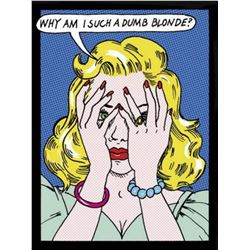 Tee Buzz- Offset Lithograph "Why am I Such a Dumb Blonde?"