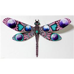 Patricia Govezensky- Original Painting on Cutout Steel "Dragonfly XXIV"
