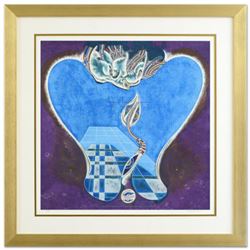 Lu Hong, "Leo" Framed Limited Edition Giclee Numbered and Hand Signed with COA.