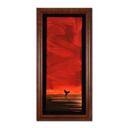 Wyland, "Whale Tail" Framed Original Watercolor Painting, Hand Signed with Certificate of Authentici