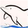 Image 2 : Wyland - "Dolphin" Framed Original Sumi Ink and Watercolor Painting, Hand Signed with Certificate of