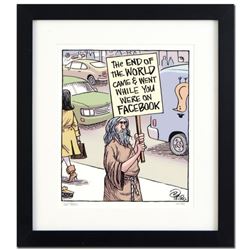 Bizarro! "Facebook Prophet" is a Framed Limited Edition Hand Signed by creator Dan Piraro; Numbered 