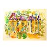 Image 1 : Wayne Ensrud "Chateau Haut-Brion" Mixed Media Original Artwork; Hand Signed; COA