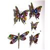 Image 2 : Patricia Govezensky- Original Painting on Cutout Steel (Set of 5) "Set of 5 Butterflies"