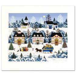 "Holiday Sleigh Ride" Limited Edition Serigraph by Jane Wooster Scott, Numbered and Hand Signed with