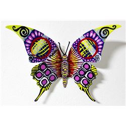 Patricia Govezensky- Original Painting on Cutout Steel "Butterfly CXCIII"