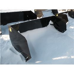 8ft snowpusher w/bolt-on cutting edge & shoes -New