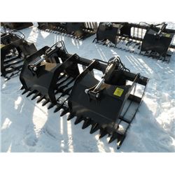 66" twin cylinder grapple w/o coupler, 4" spacing-New