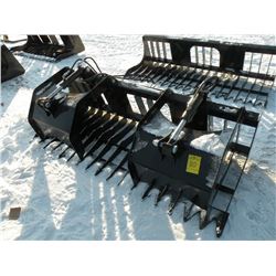 75" twin cylinder grapple w/o coupler, 4" spacing-New