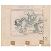Image 1 : Pinocchio and Mister Geppetto production storyboard drawing from Pinocchio