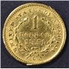 Image 2 : 1851-C $1 GOLD  LIBERTY  NICE ORIG UNC