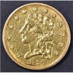 1834 $2.5 GOLD CLASSIC HEAD   CH AU