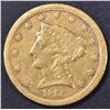 Image 1 : 1866-S $2.5 GOLD LIBERTY  XF/AU