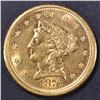 Image 1 : 1876-S $2.5 GOLD LIBERTY  BU  SCARCE!