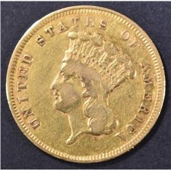 1857-S $3 GOLD INDIAN PRINCESS  XF