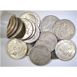 1 ROLL (20) PEACE DOLLARS  VARIOUS DATES