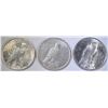 Image 2 : 1922 & 2 1923 BU PEACE DOLLARS
