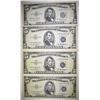 Image 1 : 4 1953-A $5 STAR NOTE SILVER CERTIFICATES