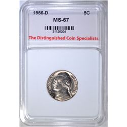 1956-D JEFFERSON NICKEL, TDCS SUPERB GEM BU