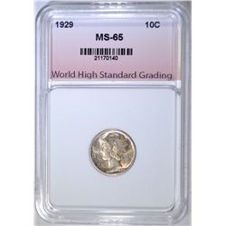 1929 MERCURY DIME, WHSG GEM BU