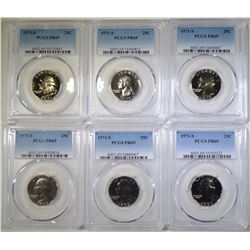 6-1971-S WASHINGTON QUARTERS, PCGS PR-69