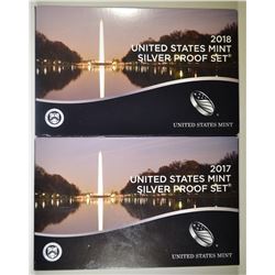 2017 & 18 U.S. SILVER PROOF SETS