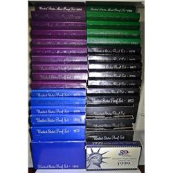 1968 THRU 1999 U.S. CLAD PROOF SETS