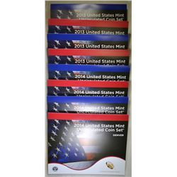 2-2013 & 2-2014 U.S. MINT UNC SETS ORIG PACKAGING