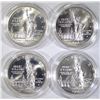 Image 2 : 4-1986 UNC STATUE OFLIBERTY COMMEM SILVER DOLLARS