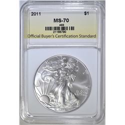 2011 AMERICAN SILVER EAGLE OBCS PERFECT GEM BU