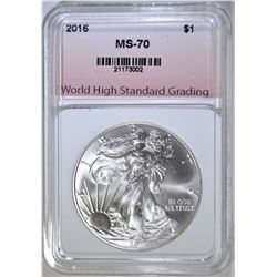 2016 AMERICAN SILVER EAGLE, WHSG PERFECT GEM BU
