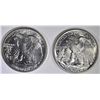 Image 2 : 1942 & 43 WALKING LIBERTY HALF DOLLARS  GEM BU