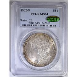 1902-S MORGAN DOLLAR  PCGS MS-64 CAC