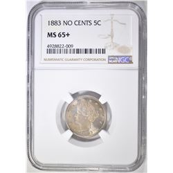 1883 NO CENTS LIBERTY NICKEL  NGC MS-65+