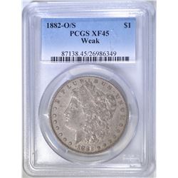 1882-O/S MORGAN DOLLAR   PCGS XF-45