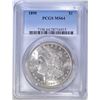 Image 1 : 1890 MORGAN DOLLAR  PCGS MS-64