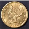 Image 1 : 1903 $2.5 GOLD LIBERTY  CH BU