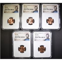 5-1982 LG DATE BRONZE LINCOLN CENTS NGC MS-66 RD