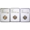 Image 1 : 3-1950-D JEFFERSON NICKELS, NGC MS-66